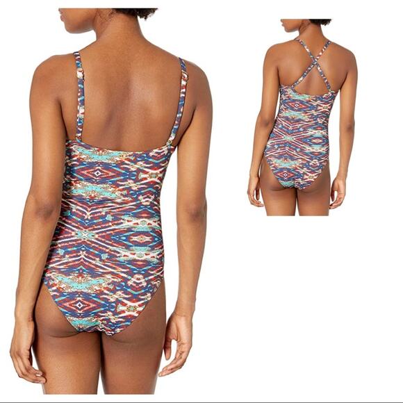 OndadeMar Balsam Bandeau One Piece NWT Sz L Multi Color UPF 50+ UV Protection - Picture 6 of 11